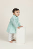 Veshbhoshaa Kid's Blue Geometric Sequence Kurta Pajama Set
