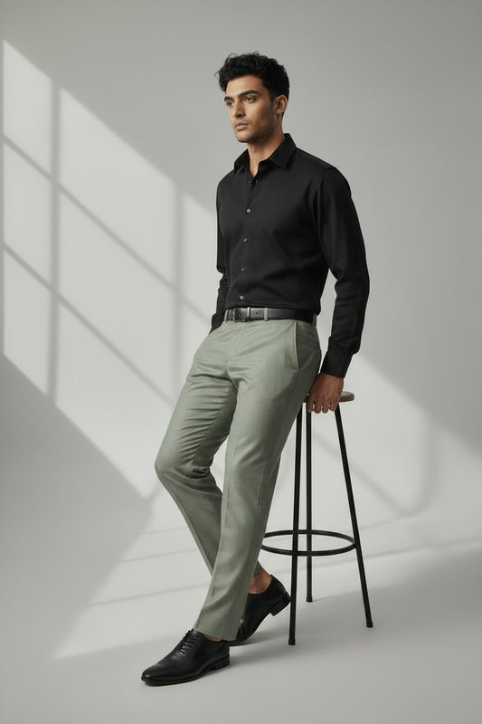 Bluebird Men's Ash Grey Trouser
