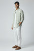 Bluebird Men's Sky Blue Checks Cotton Blend Shirt