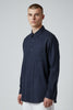 Bluebird Men's Dark Blue Linen Tencil Shirt