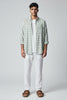 Bluebird Men's Sky Blue Checks Cotton Blend Shirt
