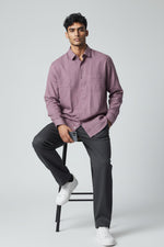 Bluebird Men's Rose Brown Linen Tencil Shirt