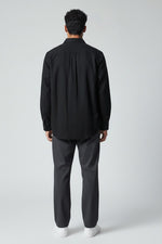 Bluebird Men's Black Linen Tencil Shirt