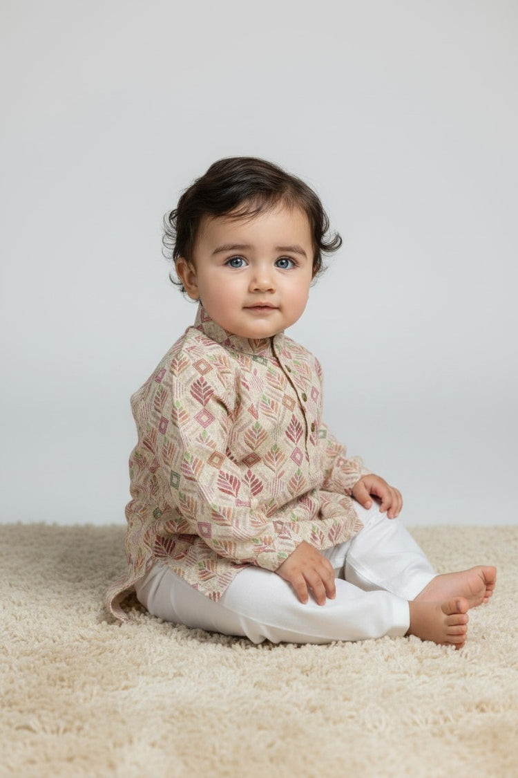 Veshbhoshaa Kid's Pink Butti sequence Pajama Set