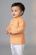 Veshbhoshaa Kid's Peach Kurta Pajama Set