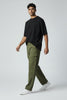 Bluebird Men's Army Green Loose Fit Cargo Pants