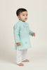 Veshbhoshaa Kid's Blue Geometric Sequence Kurta Pajama Set