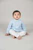 Veshbhoshaa Kid's Sky Blue Geometric Sequence Kurta Pajama Set