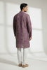 Veshbhoshaa Men's Lavender Geometric Sequence Kurta Pajama Set