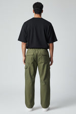 Bluebird Men's Army Green Loose Fit Cargo Pants