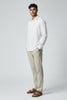 Bluebird Men's White Lines Cotton Blend Shirt