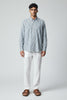 Bluebird Men's Blue Checks Cotton Blend Shirt