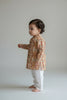 Veshbhoshaa Kid's Orange Multicolour sequence Pajama Set