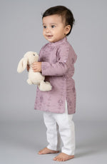 Veshbhoshaa Kid's Lavender Kurta Pajama Set