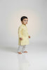 Veshbhoshaa Kid's Yellow Geometric Sequence Kurta Pajama Set