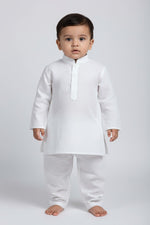 Veshbhoshaa Kid's White Pajama Set