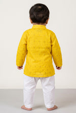 Veshbhoshaa Kid's Yellow Kurta Pajama Set