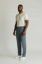 Bluebird Men's Korean Pleated Pant Grey Colour