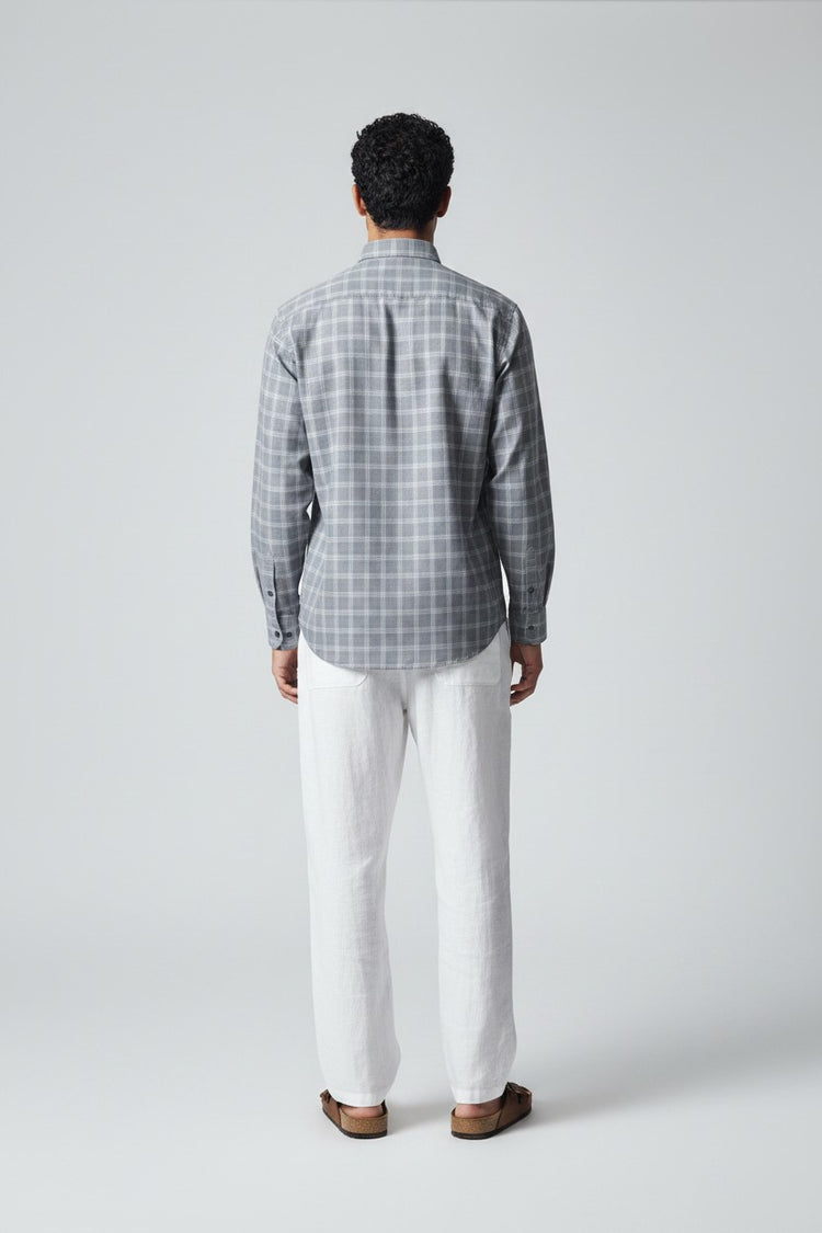 Bluebird Men's Green Linen Tencel Shirt