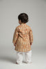 Veshbhoshaa Kid's Orange Multicolour sequence Pajama Set