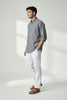 Bluebird Men's Grey Check Cotton Blend Shirt
