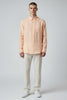 Bluebird Men's Peach Linen Tencil Shirt