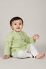 Veshbhoshaa Kid's Green Geometric Sequence Kurta Pajama Set