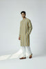 Veshbhoshaa Men's Yellow Stripes Sequence Kurta Pajama Set