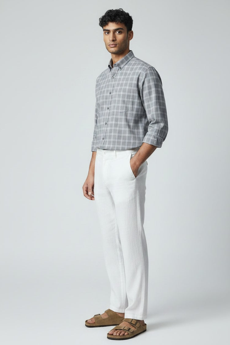 Bluebird Men's Green Linen Tencel Shirt