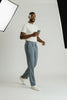 Bluebird Men's Korean Pleated Pant Grey Colour