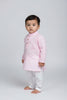 Veshbhoshaa Kid's Pink Geometric Sequence Kurta Pajama Set