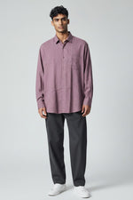 Bluebird Men's Rose Brown Linen Tencil Shirt