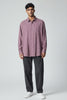 Bluebird Men's Rose Brown Linen Tencil Shirt