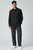 Bluebird Men's Black Linen Tencil Shirt