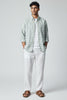 Bluebird Men's Sky Blue Checks Cotton Blend Shirt