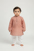 Veshbhoshaa Kid's Red Leaf Print sequence Pajama Set