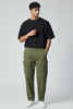 Bluebird Men's Army Green Loose Fit Cargo Pants