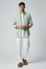 Bluebird Men's Sky Blue Checks Cotton Blend Shirt