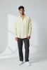 Bluebird Men's Pale Yellow Linen Tencil Shirt