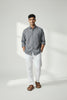 Bluebird Men's Grey Check Cotton Blend Shirt