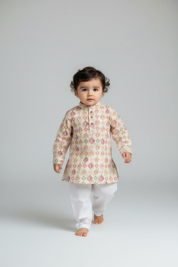 Veshbhoshaa Kid's Pink Butti sequence Pajama Set