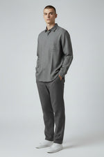 Bluebird Men's Grey Linen Tencil Shirt