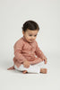 Veshbhoshaa Kid's Red Leaf Print sequence Pajama Set