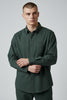 Bluebird Men's Dark Green Linen Tencil Shirt