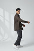 Bluebird Men's Chocolate Brown Linen Tencil Shirt