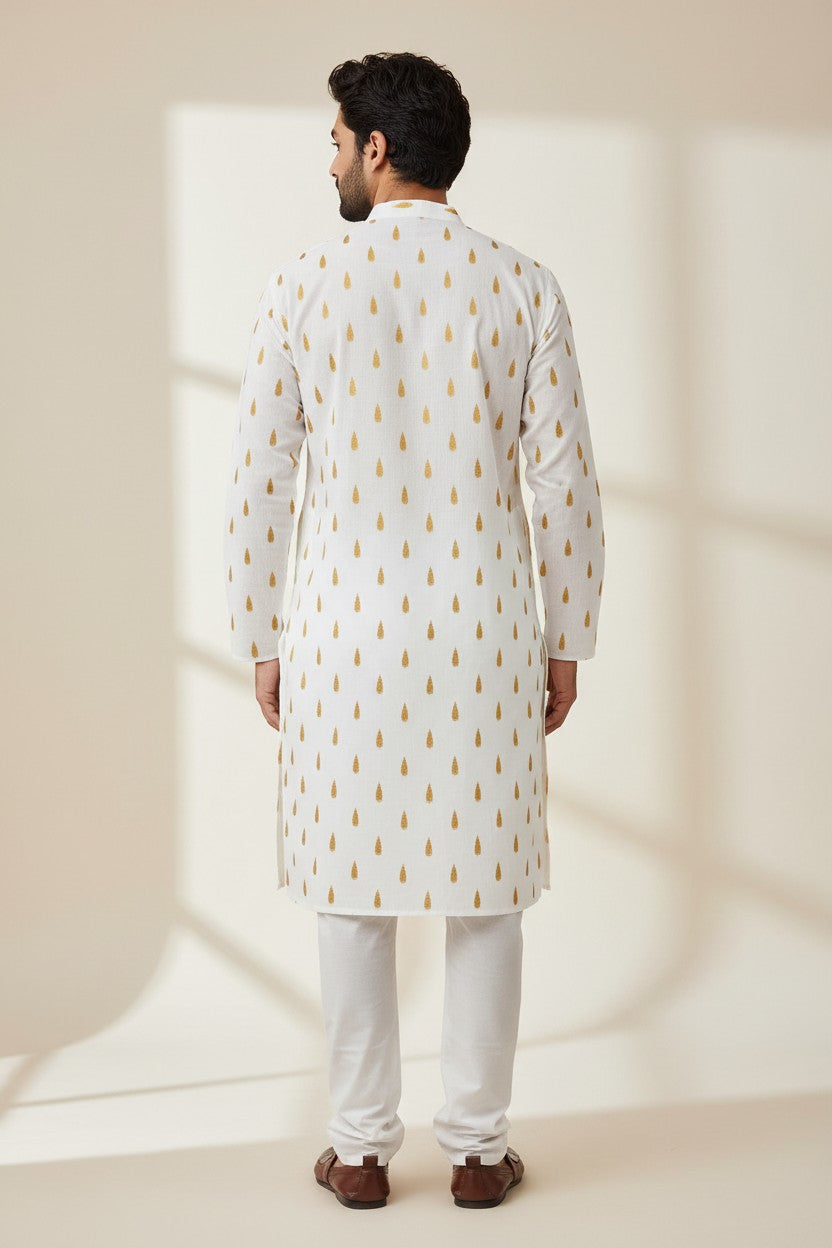 Cotton Men's Kurta Pajama Set