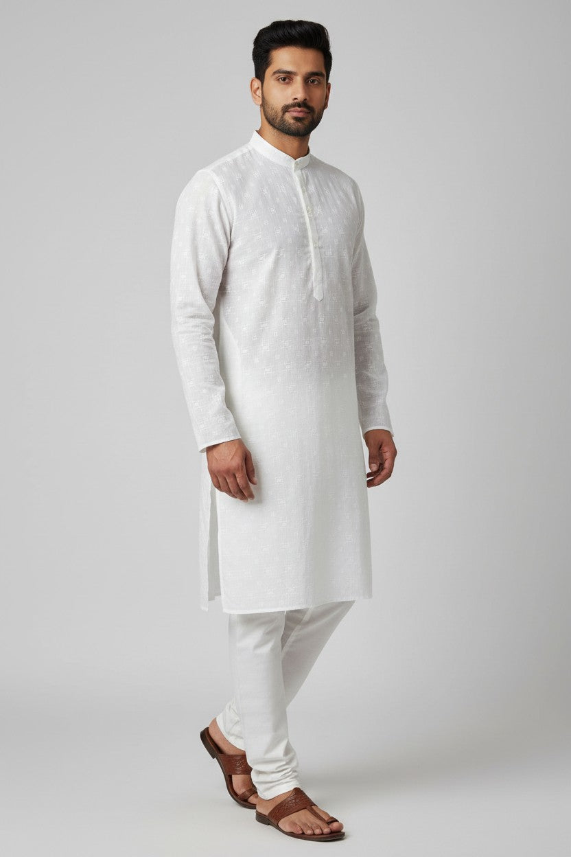 Cotton Men's Kurta Pajama Set