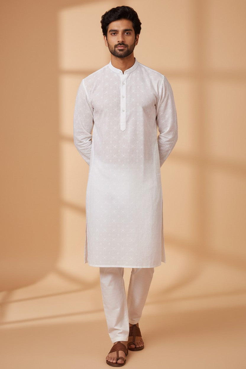 Cotton Men's Kurta Pajama Set
