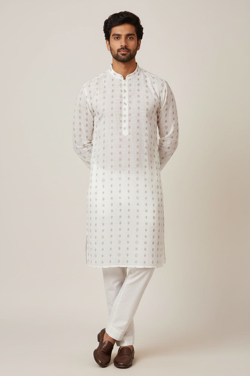 Cotton Men's Kurta Pajama Set