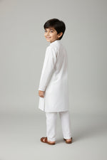 Boys White Cotton Kurta